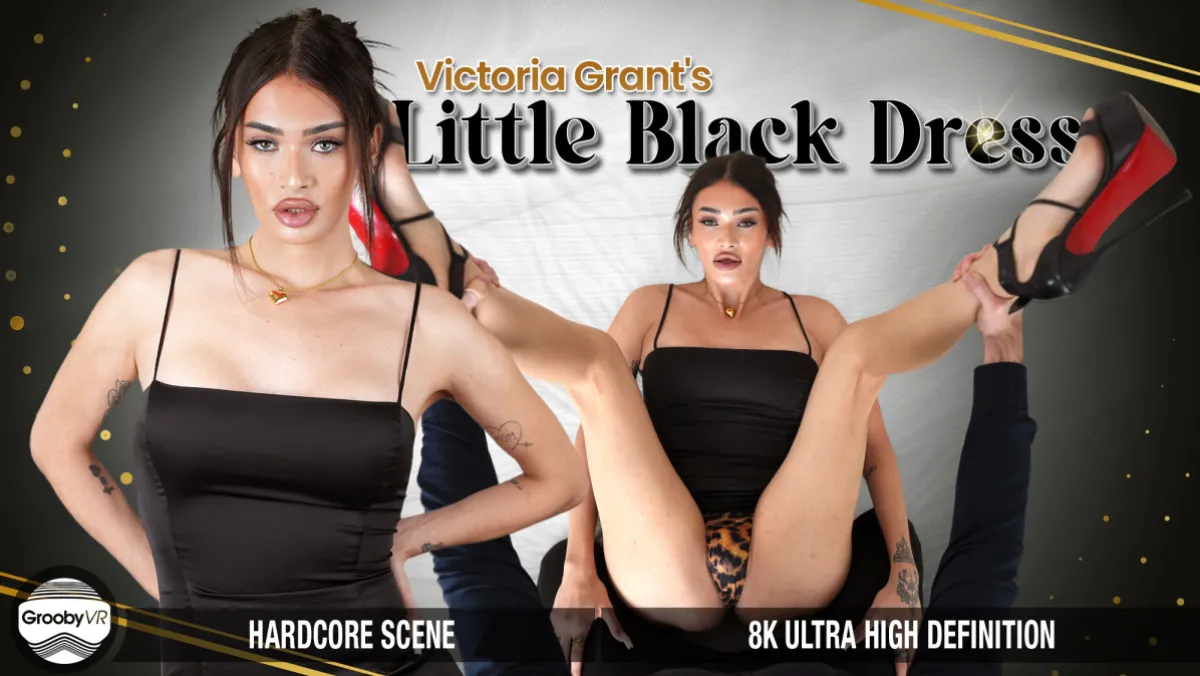 Victoria Grant's Seductive Black Dress Trans VR Fuck