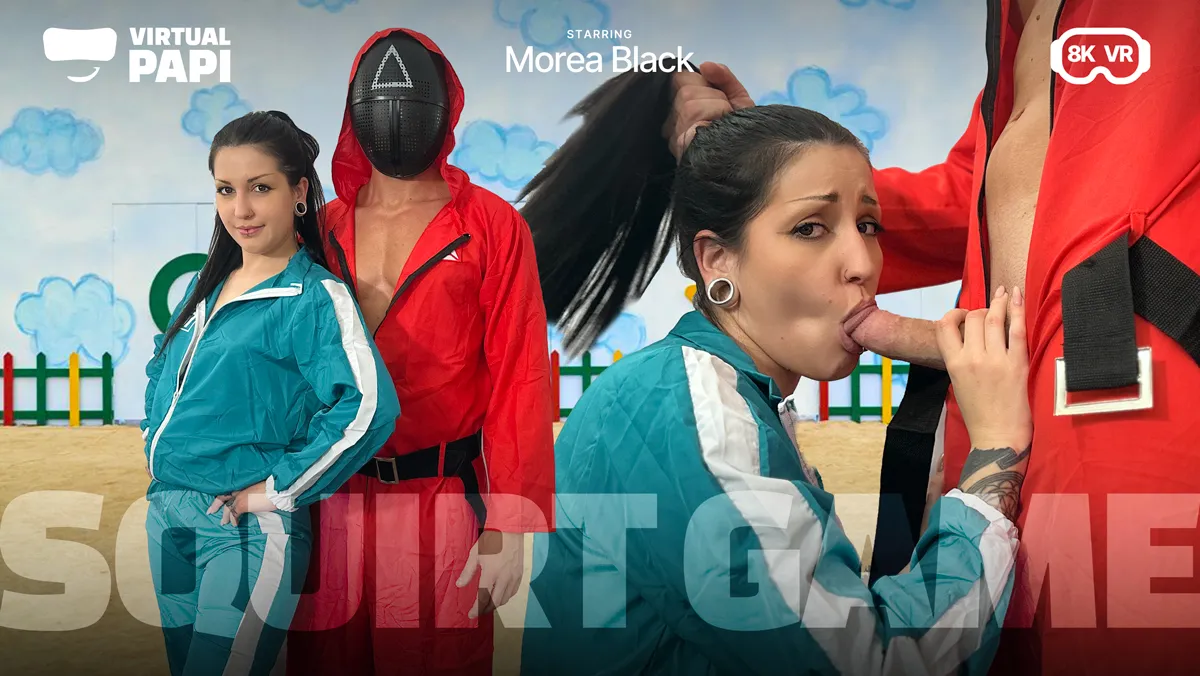 Squirt Game: Morea Black's Wet VR Italian Fuck Fest