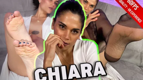 Stunning Chiara Teases in New Tights with Sexy Foot Fetish Play