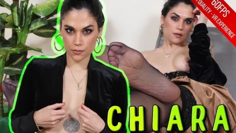 Seductive Chiara Smokes and Strips Stockings in VR Foot Fetish