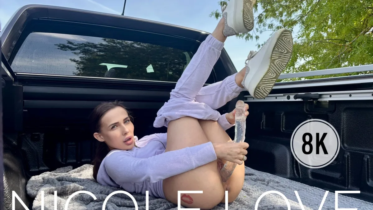 Nicole Love's Wild Dildo Ride on a Pickup in 8K VR