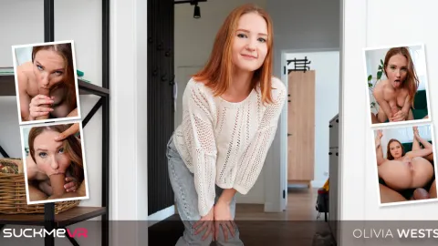 Adorable Ginger Olivia Westsun's Explosive First VR Porn Creampie