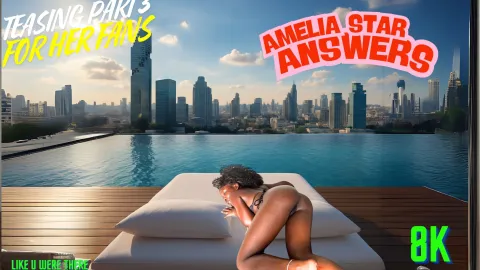 Amelia Star's Ebony Tease: Black Ass Bikini Fire in Thailand