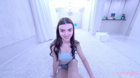 Sizzling Teen Brunette Julia James Strips Just for You