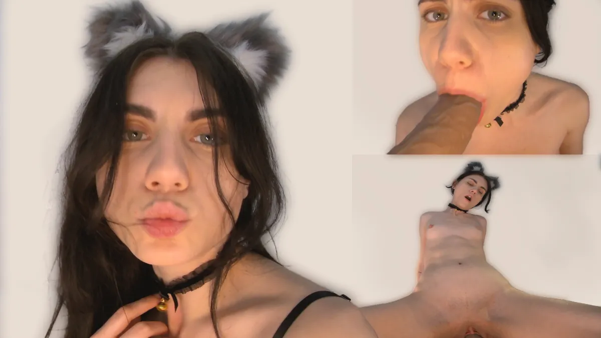 Cat Cosplay Teen Katrina Dragonfly Fucks Huge Dildo Hard