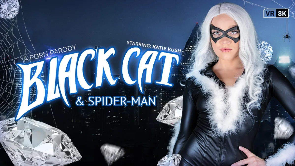 Black Cat & Spider-Man VR Porn Parody: Katie Kush Fucks Hard