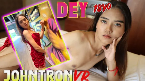 Skinny Thai Student Dey Craves Tourist Cock in Wild VR Fuck