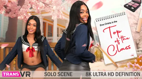 Trans VR Star Eros Orisha in Slutty College Uniform Show!
